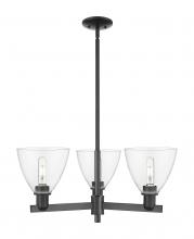 Innovations Lighting 716-3CR-BK-GBD-752 - Bristol - 3 Light - 29 inch - Matte Black - Stem hung - Pendant