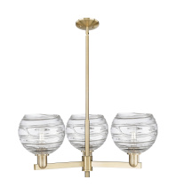 Innovations Lighting 716-3CR-CB-G1213-8CL - Athens Deco Swirl - 3 Light - 30 inch - Champagne Bronze - Stem hung - Pendant