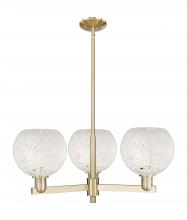 Innovations Lighting 716-3CR-CB-G1216-8WM - White Mouchette - 3 Light - 30 inch - Champagne Bronze - Stem hung - Pendant