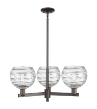 Innovations Lighting 716-3CR-OB-G1213-8CL - Athens Deco Swirl - 3 Light - 30 inch - Oil Rubbed Bronze - Stem hung - Pendant