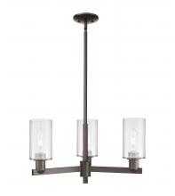 Innovations Lighting 716-3CR-OB-G802 - Clymer - 3 Light - 26 inch - Oil Rubbed Bronze - Stem hung - Flush Mount