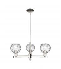 Innovations Lighting 716-3CR-PN-G1215-6 - Athens Water Glass - 3 Light - 28 inch - Polished Nickel - Stem hung - Flush Mount