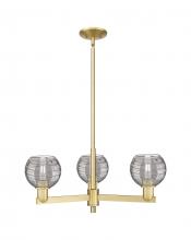 Innovations Lighting 716-3CR-SG-G1213-6SM - Athens Deco Swirl - 3 Light - 18 inch - Satin Gold - Flush Mount