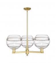 Innovations Lighting 716-3CR-SG-G556-10CL - Rochester - 3 Light - 32 inch - Satin Gold - Stem hung - Pendant