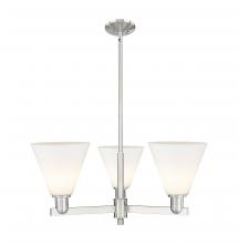 Innovations Lighting 716-3CR-SN-GBC-81 - Berkshire Glass - 3 Light - 30 inch - Satin Nickel - Stem hung - Pendant