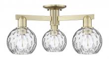 Innovations Lighting 716-3F-AB-G1215-6 - Athens Water Glass - 3 Light - 24 inch - Antique Brass - Semi-Flush Mount