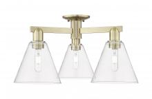 Innovations Lighting 716-3F-AB-GBC-82 - Berkshire Glass - 3 Light - 26 inch - Antique Brass - Semi-Flush Mount