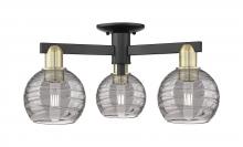 Innovations Lighting 716-3F-BAB-G1213-6SM - Athens Deco Swirl - 3 Light - 6 inch - Black Antique Brass - Semi-Flush Mount