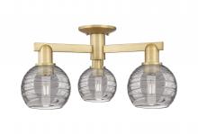 Innovations Lighting 716-3F-BB-G1213-6SM - Athens Deco Swirl - 3 Light - 6 inch - Brushed Brass - Semi-Flush Mount