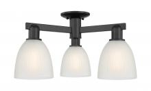 Innovations Lighting 716-3F-BK-G381 - Castile - 3 Light - 24 inch - Matte Black - Semi-Flush Mount
