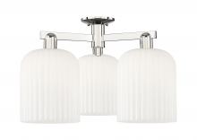 Innovations Lighting 716-3F-PN-G559-8GWH - Bridal Veil - 3 Light - 26 inch - Polished Nickel - Semi-Flush Mount