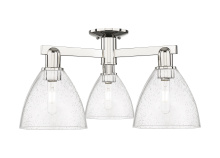Innovations Lighting 716-3F-PN-GBD-754 - Bristol - 3 Light - 25 inch - Polished Nickel - Semi-Flush Mount