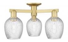 Innovations Lighting 716-3F-SG-G292 - Salina - 3 Light - 23 inch - Satin Gold - Semi-Flush Mount