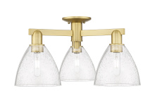 Innovations Lighting 716-3F-SG-GBD-754 - Bristol - 3 Light - 25 inch - Satin Gold - Semi-Flush Mount