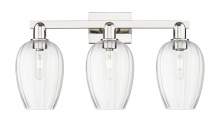 Innovations Lighting 716-3W-PN-G457-6CL - Preston Flute - 3 Light - 26 inch - Polished Nickel - Bath Vanity Light