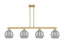 Innovations Lighting 716-4I-BB-G1213-8SM - Athens Deco Swirl - 4 Light - 51 inch - Brushed Brass - Stem hung - Island Light