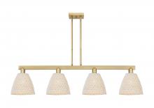 Innovations Lighting 716-4I-BB-NBD-9-NAT - Bristol Natural - 4 Light - 52 inch - Brushed Brass - Stem hung - Island Light