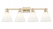 Innovations Lighting 716-4W-CB-GBC-81 - Berkshire Glass - 4 Light - 35 inch - Champagne Bronze - Bath Vanity Light