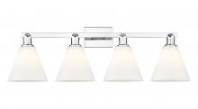 Innovations Lighting 716-4W-PC-GBC-81 - Berkshire Glass - 4 Light - 35 inch - Polished Chrome - Bath Vanity Light