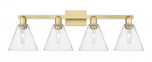 Innovations Lighting 716-4W-SG-GBC-84 - Berkshire Glass - 4 Light - 35 inch - Satin Gold - Bath Vanity Light