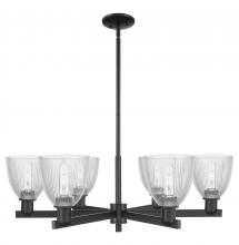 Innovations Lighting 716-6CR-BK-G382 - Castile - 6 Light - 36 inch - Matte Black - Stem hung - Chandelier