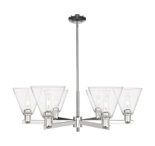 Innovations Lighting 716-6CR-PN-GBC-84 - Berkshire Glass - 6 Light - 38 inch - Polished Nickel - Stem hung - Chandelier