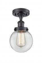 Innovations Lighting 916-1C-BK-G202-6 - Beacon - 1 Light - 6 inch - Matte Black - Semi-Flush Mount
