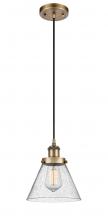 Innovations Lighting 916-1P-BB-G44 - Cone - 1 Light - 8 inch - Brushed Brass - Cord hung - Mini Pendant