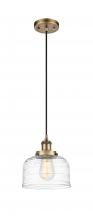 Innovations Lighting 916-1P-BB-G713 - Bell - 1 Light - 8 inch - Brushed Brass - Cord hung - Mini Pendant