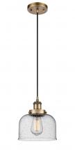 Innovations Lighting 916-1P-BB-G74 - Bell - 1 Light - 8 inch - Brushed Brass - Cord hung - Mini Pendant