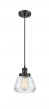 Innovations Lighting 916-1P-BK-G172 - Fulton - 1 Light - 6 inch - Matte Black - Cord hung - Mini Pendant