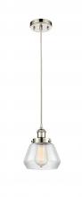 Innovations Lighting 916-1P-PN-G172 - Fulton - 1 Light - 6 inch - Polished Nickel - Cord hung - Mini Pendant