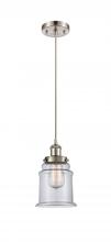 Innovations Lighting 916-1P-SN-G182 - Canton - 1 Light - 6 inch - Brushed Satin Nickel - Cord hung - Mini Pendant