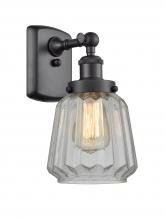 Innovations Lighting 916-1W-BK-G142 - Chatham - 1 Light - 6 inch - Matte Black - Sconce