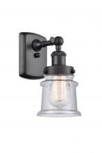 Innovations Lighting 916-1W-BK-G184S - Canton - 1 Light - 6 inch - Matte Black - Sconce