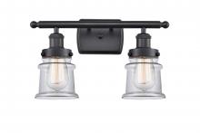 Innovations Lighting 916-2W-BK-G182S - Canton - 2 Light - 16 inch - Matte Black - Bath Vanity Light