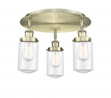 Innovations Lighting 916-3C-AB-G312 - Dover - 3 Light - 16 inch - Antique Brass - Flush Mount