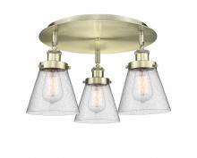 Innovations Lighting 916-3C-AB-G64 - Cone - 3 Light - 18 inch - Antique Brass - Flush Mount