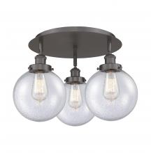 Innovations Lighting 916-3C-OB-G204-8 - Beacon - 3 Light - 20 inch - Oil Rubbed Bronze - Semi-Flush Mount