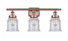 Innovations Lighting 916-3W-AC-G184 - Canton - 3 Light - 26 inch - Antique Copper - Bath Vanity Light