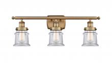 Innovations Lighting 916-3W-BB-G182S - Canton - 3 Light - 26 inch - Brushed Brass - Bath Vanity Light