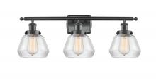 Innovations Lighting 916-3W-BK-G172 - Fulton - 3 Light - 26 inch - Matte Black - Bath Vanity Light