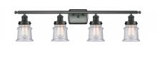 Innovations Lighting 916-4W-BK-G184S - Canton - 4 Light - 36 inch - Matte Black - Bath Vanity Light