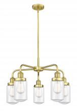 Innovations Lighting 916-5CR-SG-G312 - Dover - 5 Light - 23 inch - Satin Gold - Chandelier