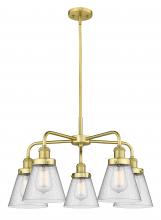 Innovations Lighting 916-5CR-SG-G64 - Cone - 5 Light - 25 inch - Satin Gold - Chandelier