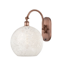 Innovations Lighting 918-1W-AC-G1216-12WM - White Mouchette - 1 Light - 12 inch - Antique Copper - Sconce