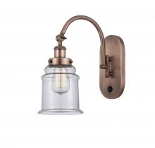 Innovations Lighting 918-1W-AC-G182 - Canton - 1 Light - 7 inch - Antique Copper - Sconce