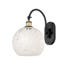 Innovations Lighting 918-1W-BAB-G1216-10WM - White Mouchette - 1 Light - 10 inch - Black Antique Brass - Sconce
