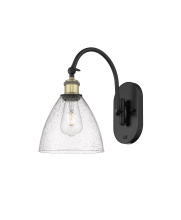 Innovations Lighting 918-1W-BAB-GBD-754 - Bristol - 1 Light - 8 inch - Black Antique Brass - Sconce