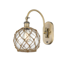 Innovations Lighting 918-1W-BB-G122-8RB - Farmhouse Rope - 1 Light - 8 inch - Brushed Brass - Adjustable - Sconce